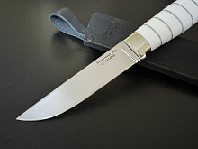 Нож "Грибник" сталь- BOHLER К 340, рукоять-мельхиор, акрил.