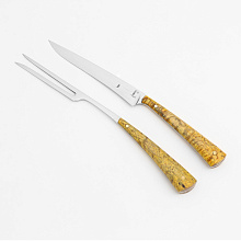 Нож "Набор для мяса" (N690, рукоять с накладными плашками, Стабилизированное дерево)