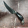 Нож "Лис-1" (Дамасская сталь, Дерево, Белый металл) 1