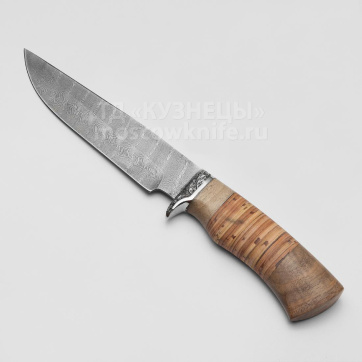 Нож Кадет (Дамасская сталь, Венге, Береста)