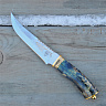 Нож Морской патруль (ЭИ-107, стабилизированная береза, рисованный клинок) 1
