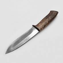 Нож Охота-2 (Булат, Гарда Дамасская сталь, Кап. Ореха)