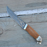 Нож туристический Лесной рейнджер (Дамаск, орех, литьё) 2