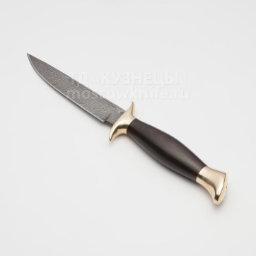Нож Норвежец (Дамасская сталь, Граб, Латунь)