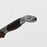 Нож Аспид (Дамасская сталь, Дерево, Белый металл) 2