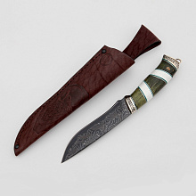 Нож Беркут (Ламинированный  Дамаск, карельская береза)