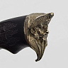 Нож Осётр (Дамасская сталь, граб резьба, литье пират и корабль) 4