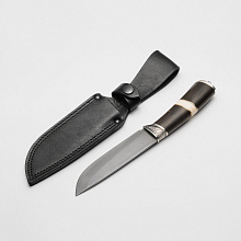 Нож Друг (Легированный булат-Пампуха И.Ю., Дерево, Белый металл)