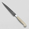 Нож Шеф-повара № 4 (Булатная сталь, Акрил белый, Цельнометаллический) 1