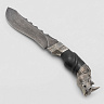 Нож Носорог 1 (Дамасская сталь, Дерево, Белый металл) 1