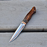Нож М01 (PGK в обкладках, медь. Рукоять Айренвуд, Мокумэ, бивень мамонта) 1