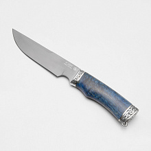 Нож Золотоискатель (S290, Карельская береза,Мельхиор)