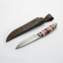 Нож Волк (ХВ5, черный граб, карельская береза)