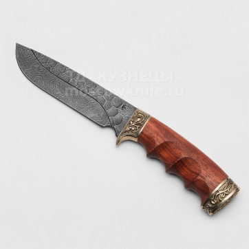 Нож Лорд (Дамасская сталь, Каменный век, Дол, Травление)