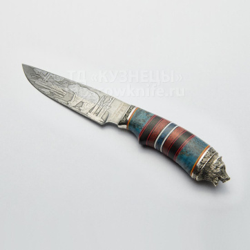 Нож Медведь (ХВ5, граб, карельская береза)