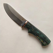 Нож «Кречет» (D2,мельхиор,стабилизированная карельская береза)
