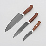 Набор кухонных ножей из кованной стали (Х12МФ, Деревянная рукоять из Бубинго, Цельнометаллические) 2