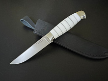 Нож "Грибник" сталь- BOHLER К 340, рукоять-мельхиор, акрил.