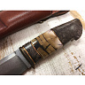 Нож С-5 (Клинок из  булатной стали Никонорова К.Ю., Бивень мамонта, Кап клена) 2