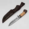 Нож Скат (Дамасская сталь, Венге, Береста) 2