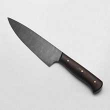 Кухонный нож "Шеф-повар средний" (Дамасская сталь, Граб, Цельнометаллический)