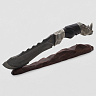 Нож Носорог 1 (Дамасская сталь, Дерево, Белый металл) 2