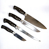 Набор кухонных ножей из кованной стали (95Х18, Деревянная рукоять из Бубинго) 3