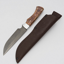 Цельнометаллический нож Золотоискатель (Булатная сталь, Карельская береза)